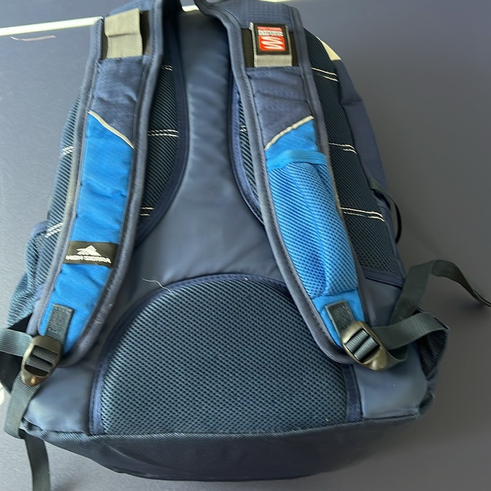 High Sierra Blue Laptop 19" Computer Padded Backpack Bag - Picture 4 of 14